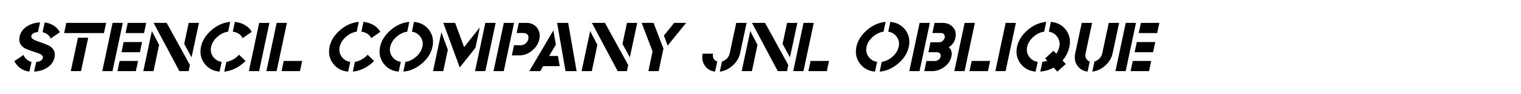 Stencil Company JNL Oblique